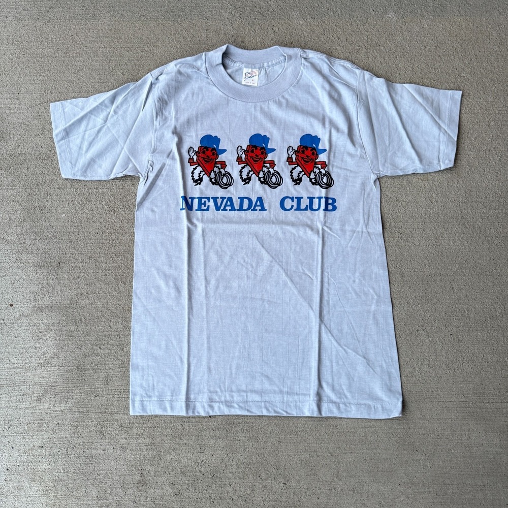 Four Seasons Unisex T-Shirt Blue Nevada Club Graphic‎ Print Short Sleeve Tee M